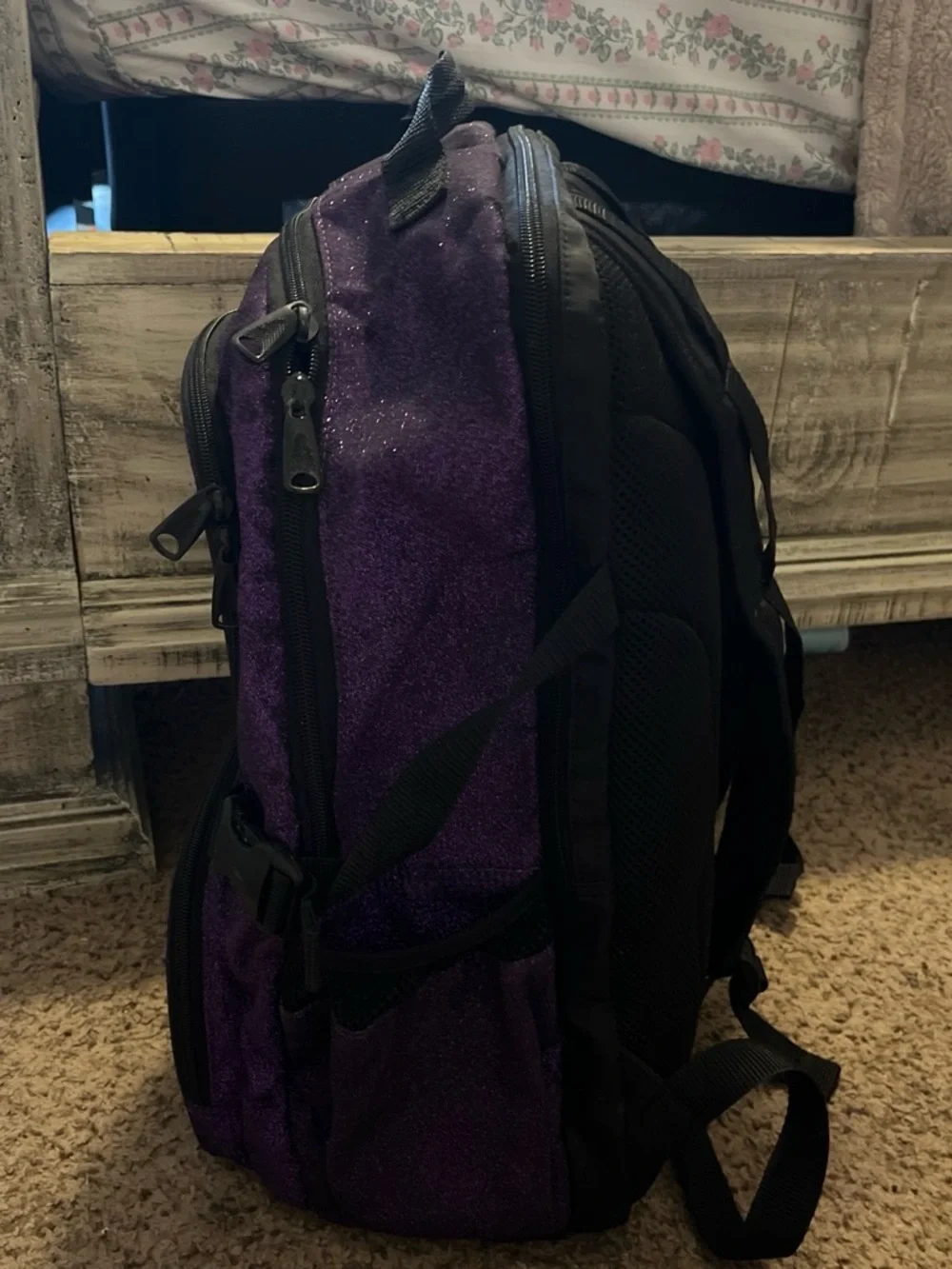 NFINITY Purple Glitter Cheer Backpack